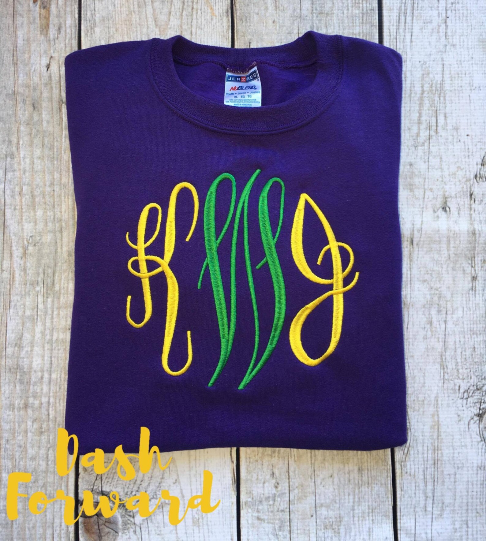 mardi gras script sweatshirt