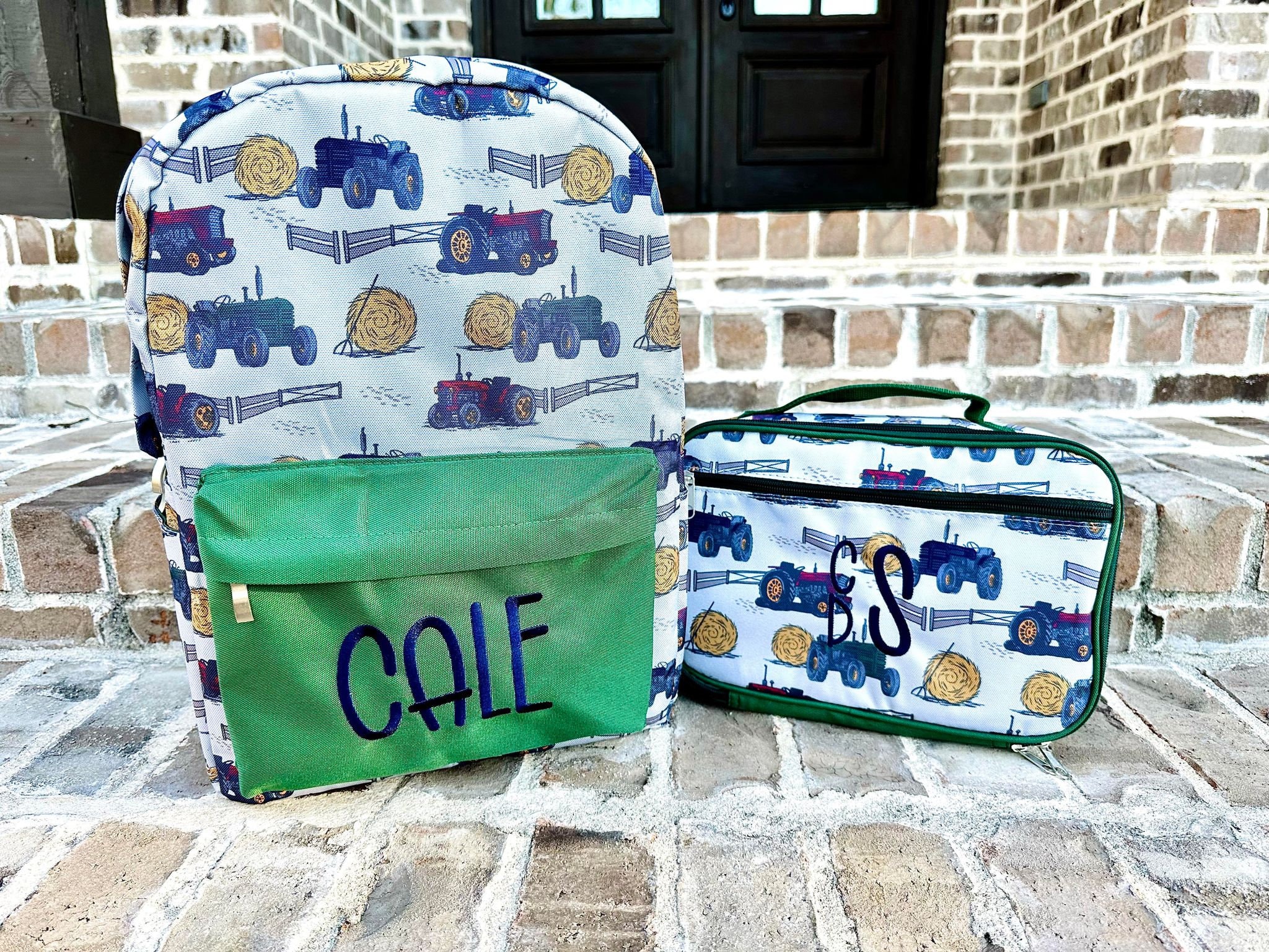 Hay Now Backpack - Personalized School Bag, Book Bag, Embroidered Name, Preschool Bookbag, Best Seller Boy Bag, Jane Marie Backpack