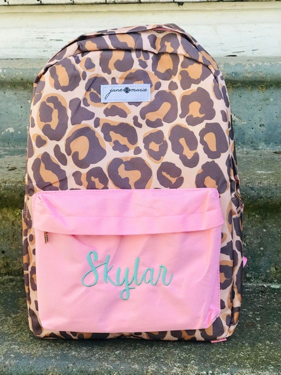 Jane Marie Cheetah Print Backpack Personalized School Bag 