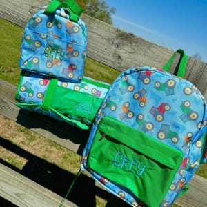 Jane Marie, sac à dos garçon Hay Day - cartable personnalisé, cartable, prénom brodé, sac à langer, cartable préscolaire, best-seller