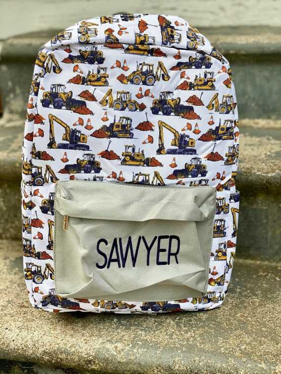 Construction Zone Backpack Personalized 