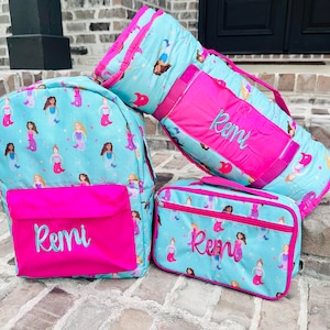 Sac à dos sirène Jane Marie Make A Splash - cartable personnalisé, cartable, prénom brodé, sac à langer, sac garçon best-seller