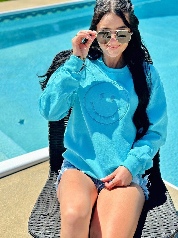 Blue face sweatshirt hotsell