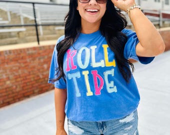 Pastel Stitch Mascot Flo Blue Graphic Tee #14, Back To School, Custom School Tee, First Day Of School, School Design, Best Seller