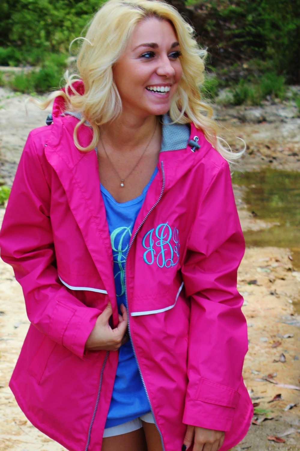 FAST SHIPPING Monogrammed Rain Jacket Personalized Rain Jacket Etsy
