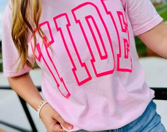 Varsity Arch Mascot Outline Graphic Tee #34, Back To School, Custom Tee, Custom School Tee, First Day Of School, School Design, Best Seller