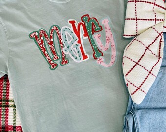 Merry Festive Graphic Tee, Christmas, Festive Tee, Holiday Tees, Christmas Wear, Holiday, Christmas