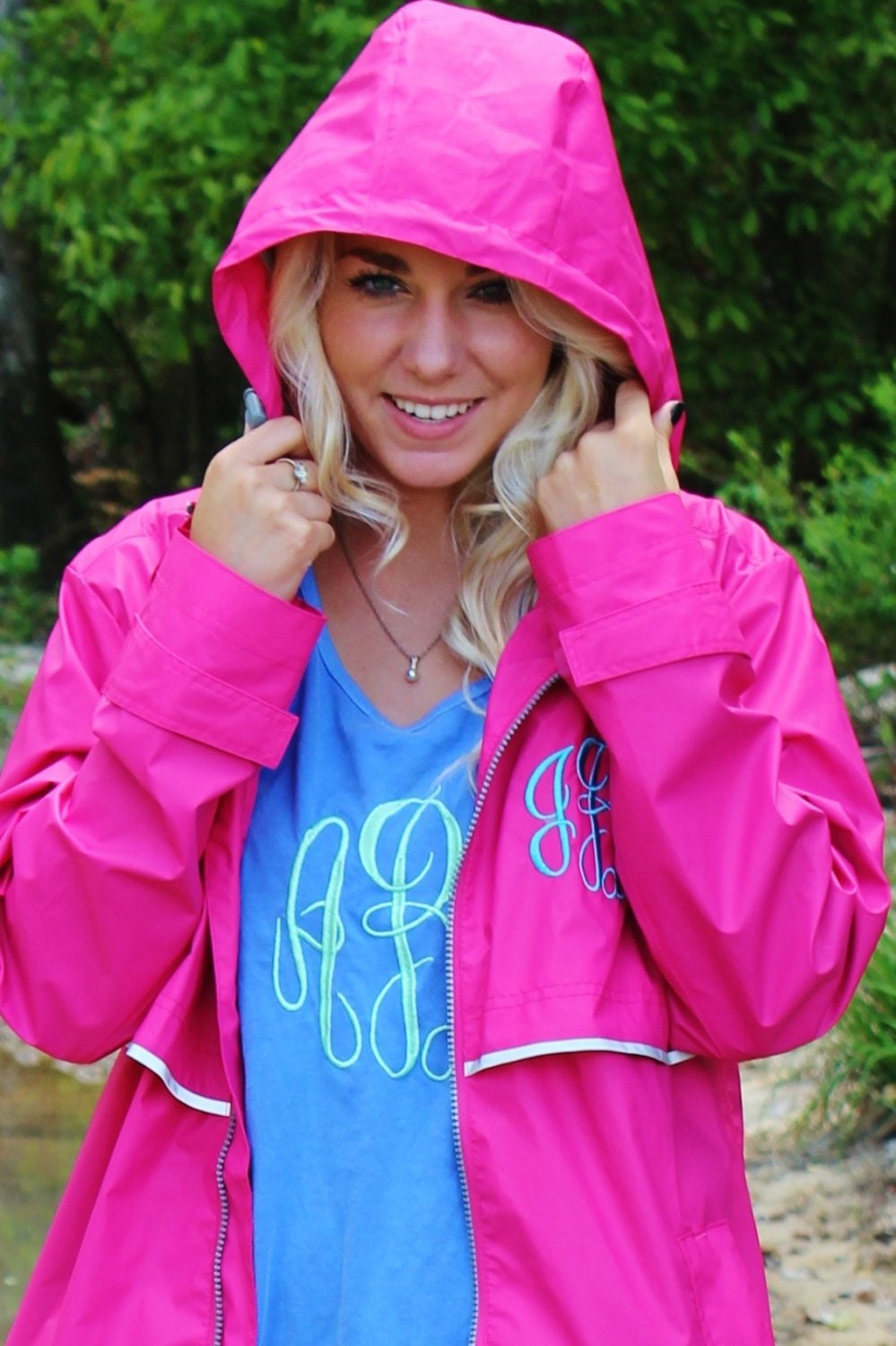 monogram raincoat
