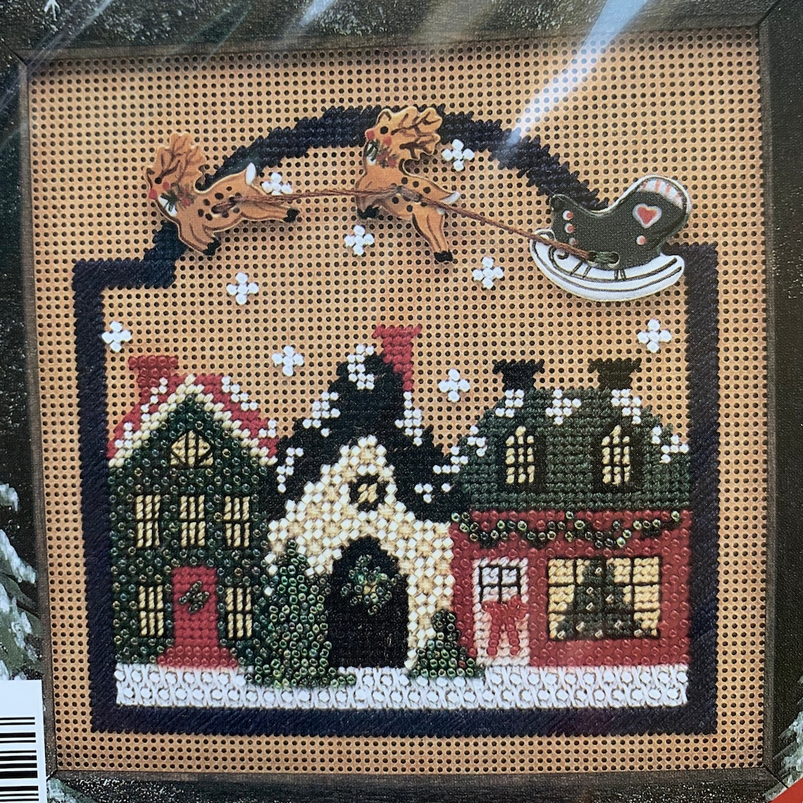 RARE Mill Hill Christmas Village Buttoned and Beaded Counted Etsy