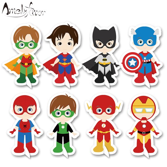 Superhero Boys Theme Party Table Centerpiece Hero Boy Etsy