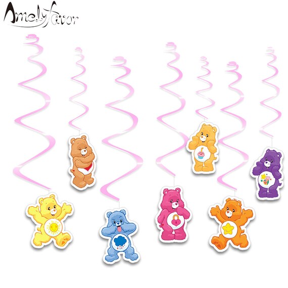 Care Bear Theme Party Hanging Decorations Animal Party Favors Etsy