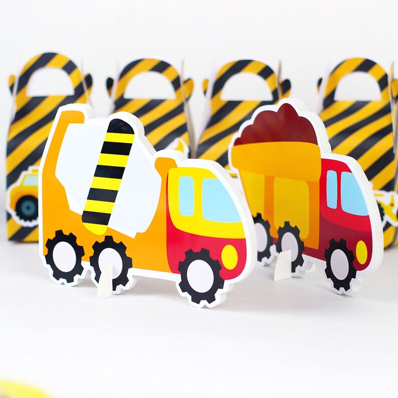 Construction Trucks Table Decoration Trucks Table Centerpiece Kids Construction Birthday Party Decoration Supplies