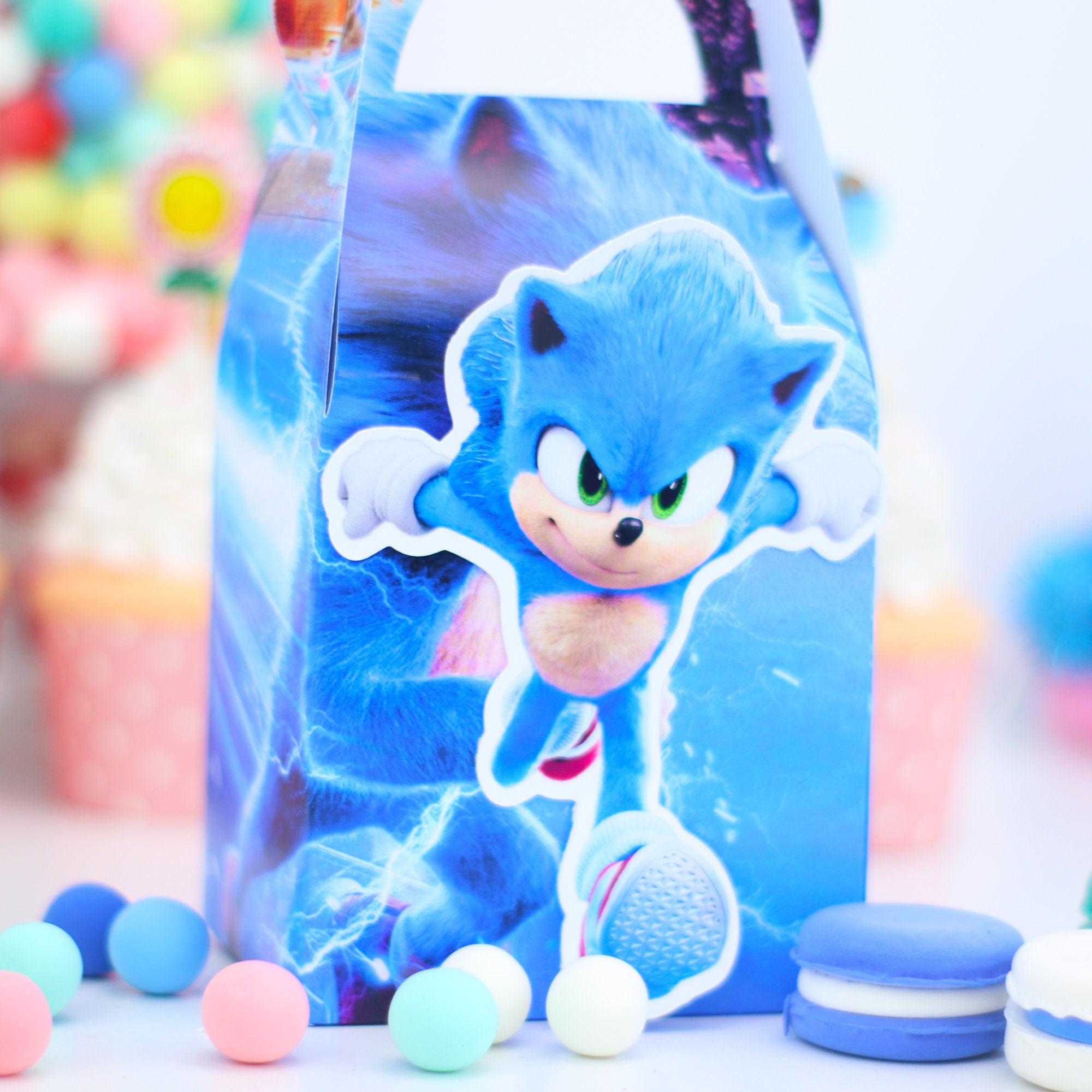 Sonic Theme Party Favor Box Party Favor Bags Birthday Party Etsy