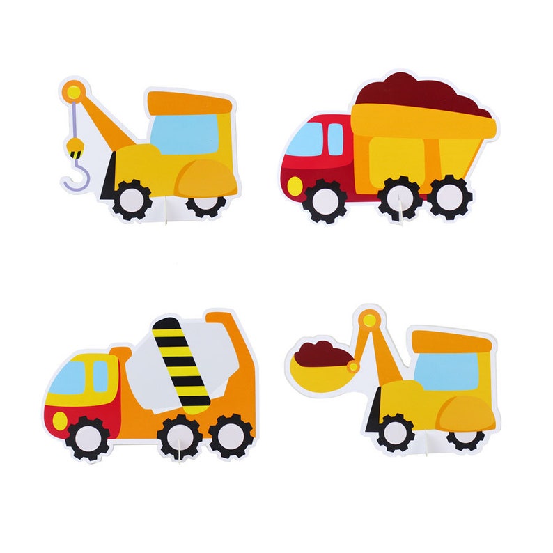 Construction Trucks Table Decoration Trucks Table Centerpiece Kids Construction Birthday Party Decoration Supplies