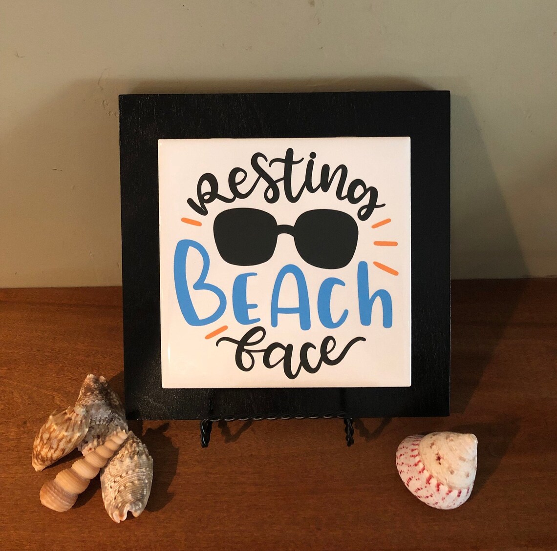 Resting Beach Face Ceramic Tile Sign – Funny Beach House Decor - Etsy