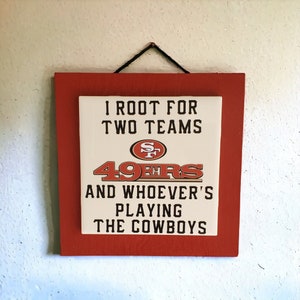 San Francisco 49er Decor| SF 49er Ceramic Tile Sign | Father&#39;s Day Gift