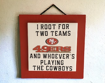 San Francisco 49er Decor| SF 49er Ceramic Tile Sign | Father's Day Gift
