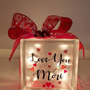 Valentine&#39;s Day Lighted Glass Block