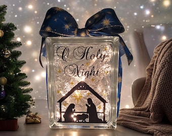 Nativity Scene | Lighted Glass Block