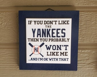 New York Yankees Decor | Yankees Ceramic Tile Sign, Father's Day Gift