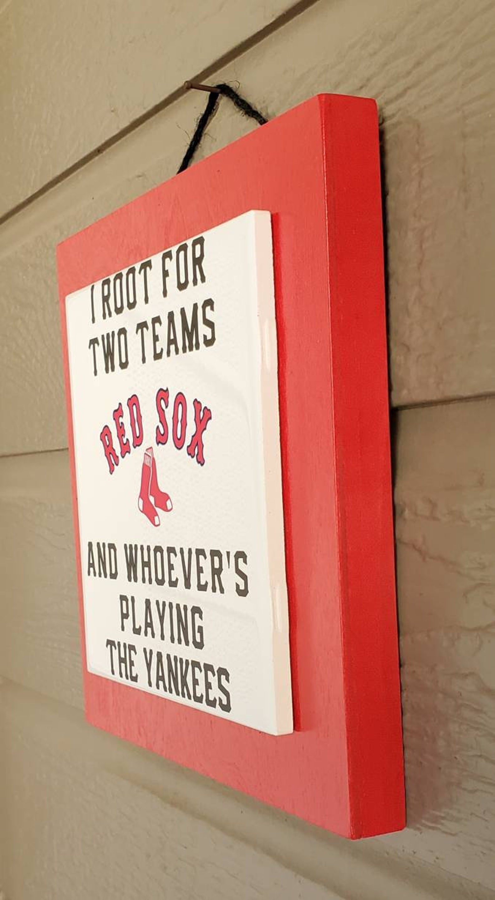 Boston Red Sox Decor Red Sox Ceramic Tile Sign Etsy