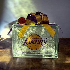 LOS ANGELES LAKERS Lighted Glass Block