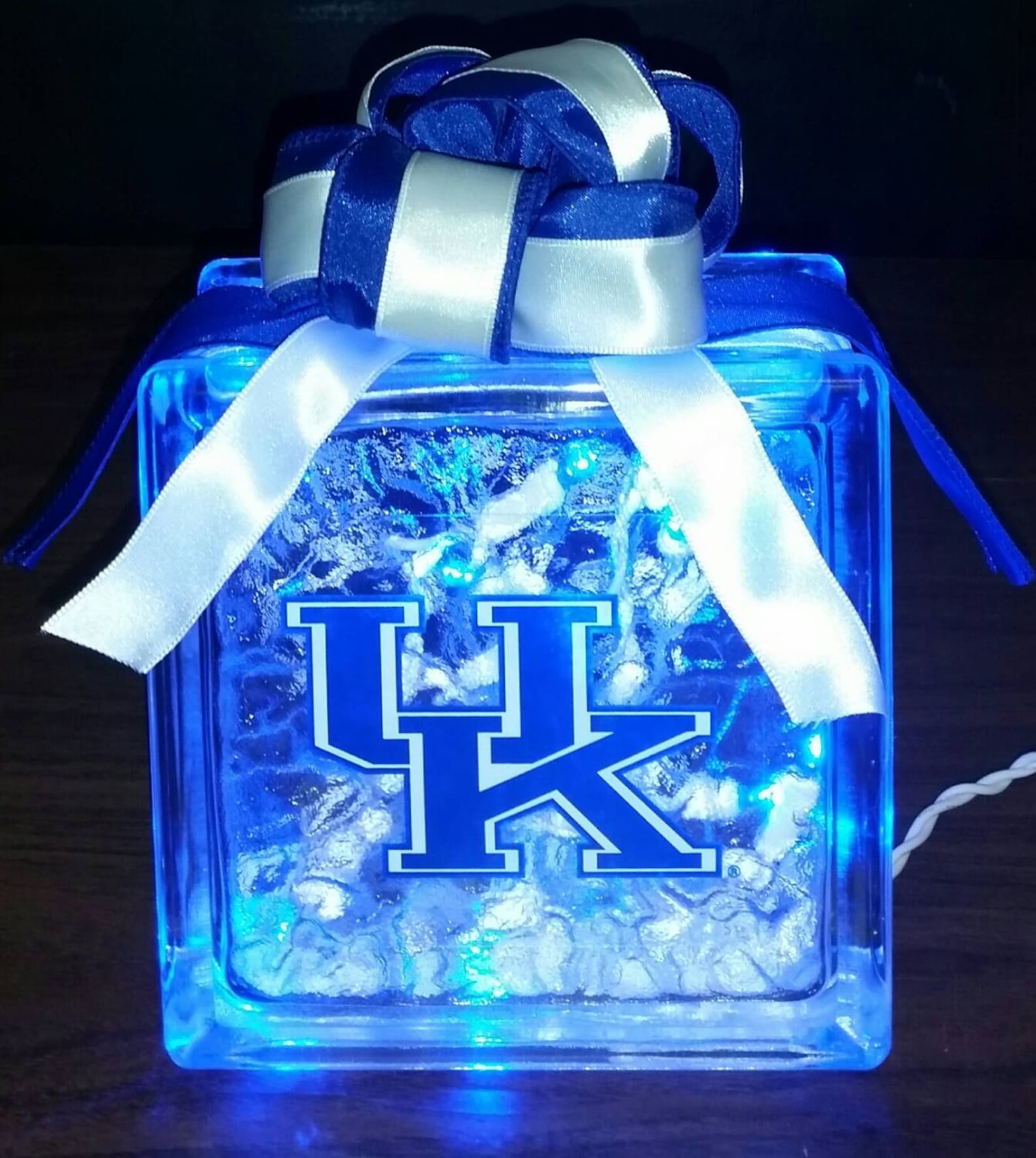 UNIVERSITY of KENTUCKY Lighted Glass Block Nightlight Sports Etsy