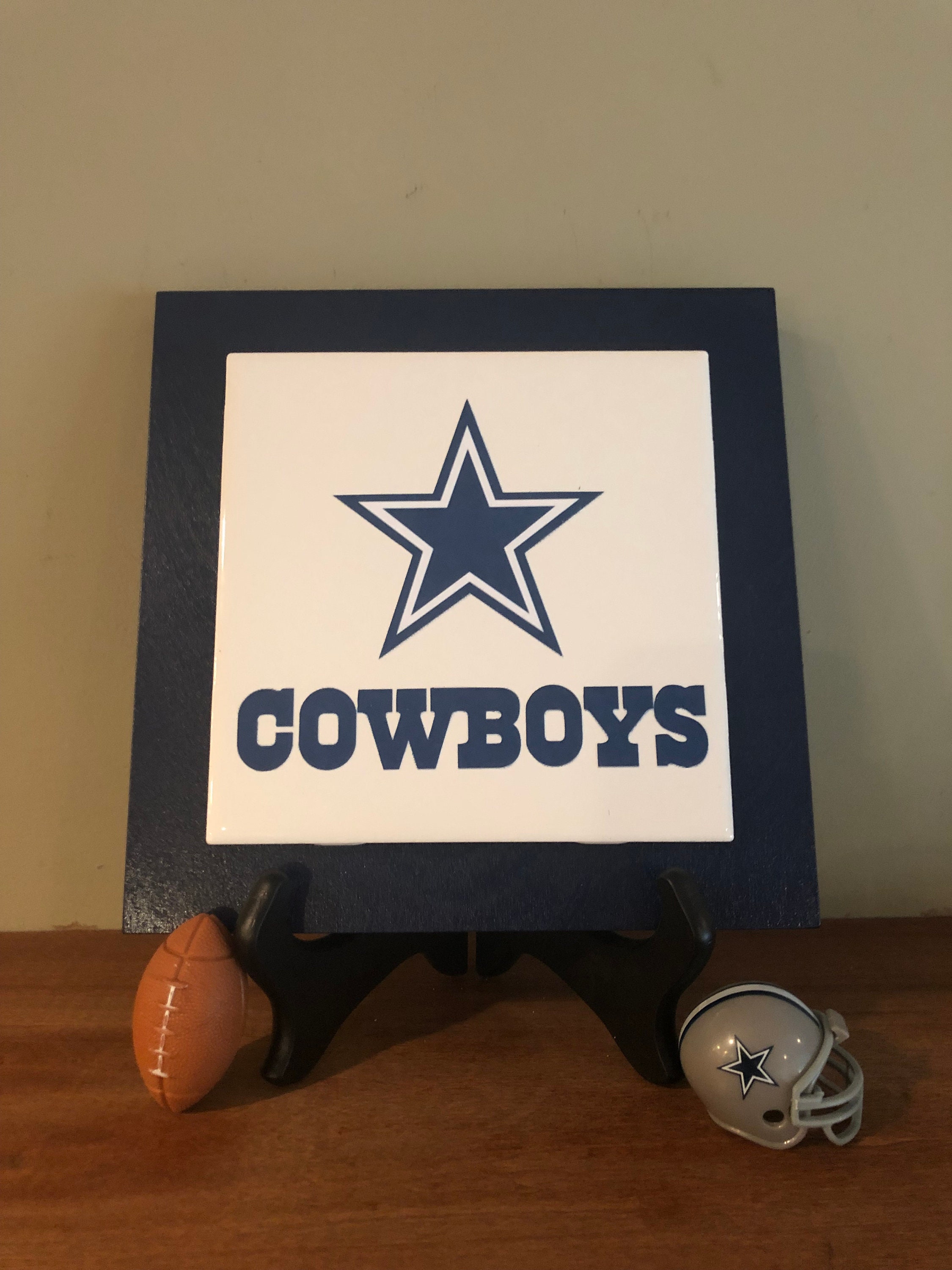 Dallas Cowboys Decor Cowboys Ceramic Tile Sign Etsy