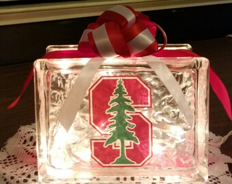 STANFORD UNIVERSITY Lighted Glass Block