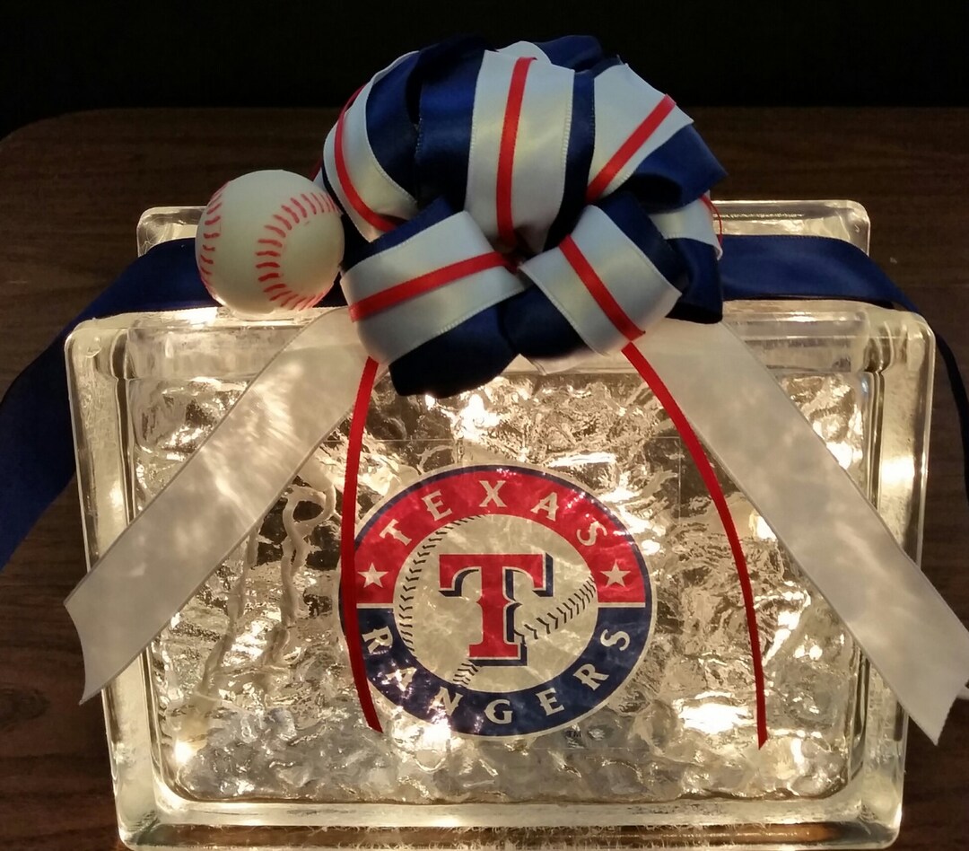 Texas Rangers Light TEXAS RANGERS Lighted Glass Block, Father's Day Gift - Etsy