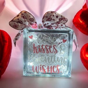 Valentine&#39;s Day Lighted Glass Block
