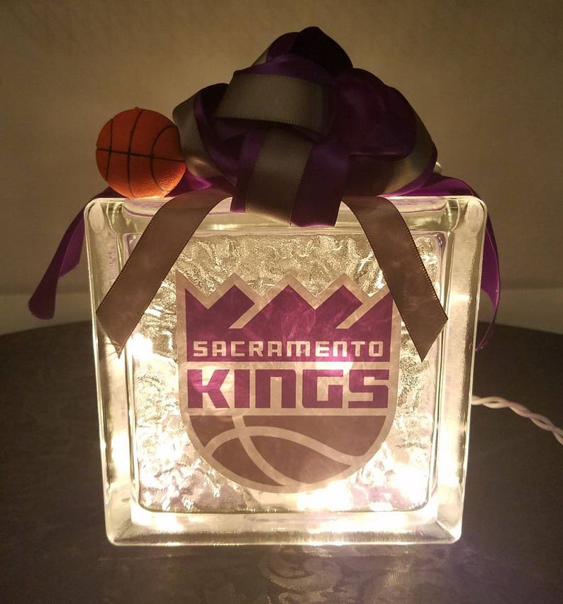 SACRAMENTO KINGS Lighted Glass Block Father's Day Gift Etsy