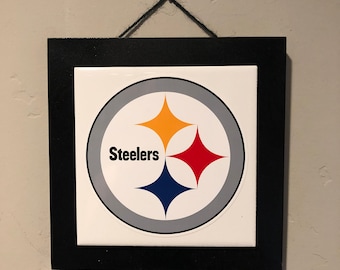 Pittsburgh Steelers Ceramic Tile Sign | Steelers Decor | Father's Day Gift
