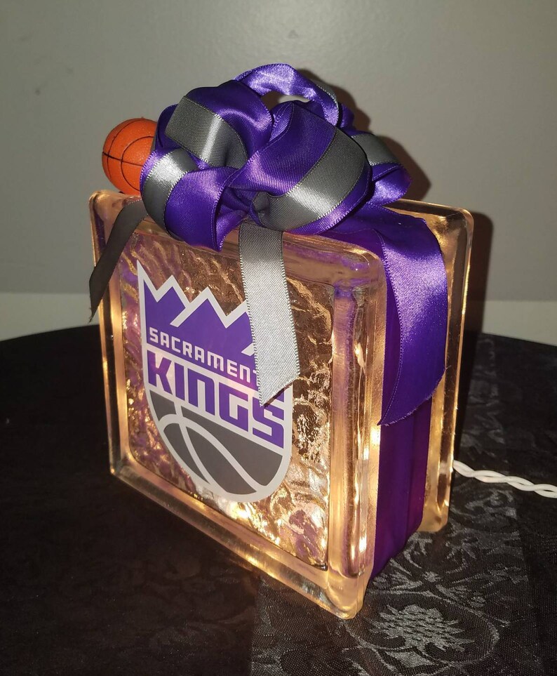 SACRAMENTO KINGS Lighted Glass Block Father's Day Gift Etsy