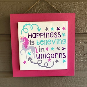 Unicorn Ceramic Tile Sign