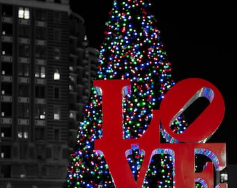 Tiempo de Navidad en amor Parque Filadelfia fotografía - arte fino de la pared - Print urbano - vacaciones