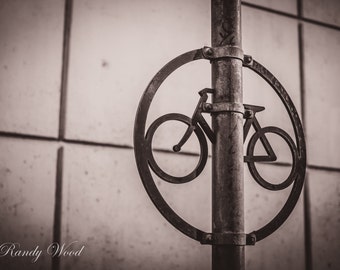 Bicicleta amistoso Philadelphia fotografía - blanco y negro - Fine Art Print