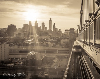 Dejando Philadelphia - Philadelphia fotografía - arte de la fina pared - Vintage - blanco y negro