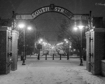 Blizzard en South Street en Filadelfia - Fine Art Print - Philadelphia Photography- Wall Art