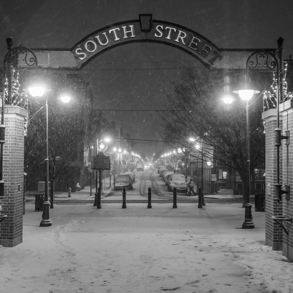 Blizzard on South Street in Philadelphia -  Fine Art Print -  Philadelphia Photography-  Wall Art