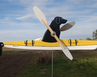 Labrador & Kayak Whirligig - made to order