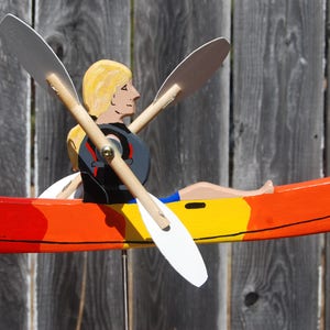 Sit On Kayak Whirligig - Made to order.