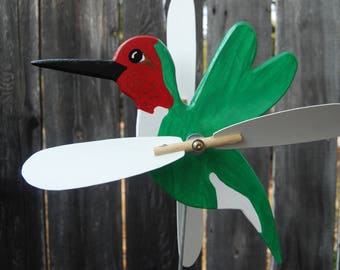 Hummingbird Whirligig - This beloved garden bird is over-sized and flies great.