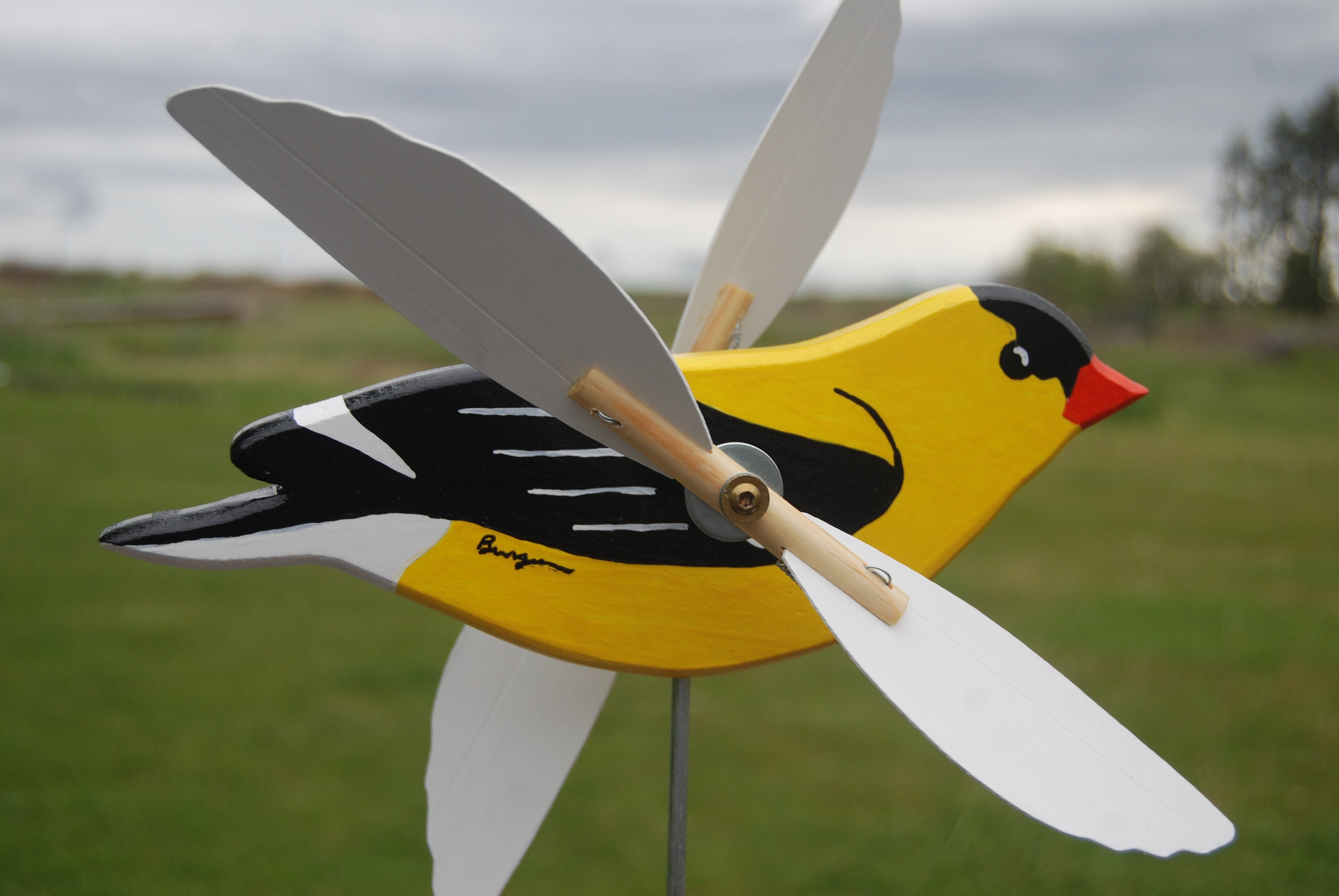 Goldfinch (American) Whirligig - uniquely designed to to resemble your most loved birds and other critters.