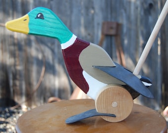 Duck (Mallard) Stick Toy - Stick toys are fun for children of all ages.