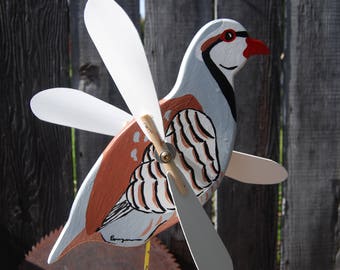 Chukar Partridge Whirligig - uniquely designed to resemble your most loved birds and other critters.