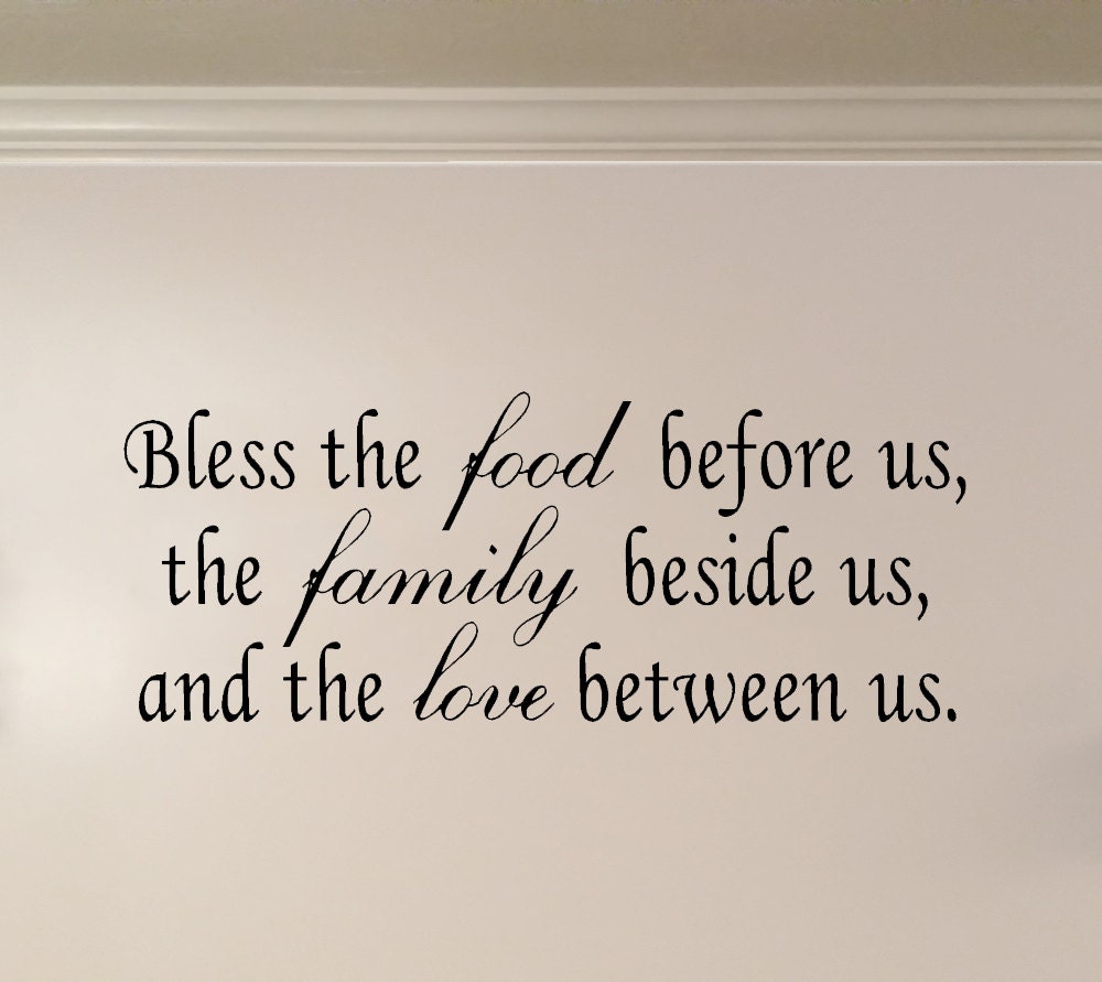 Family Dinner Blessing Wall Quote Decal Etsy