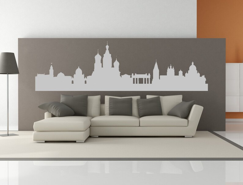 St Petersburg Russia City Skyline Interior Wall Decal Sticker WITHOUT Lettering
