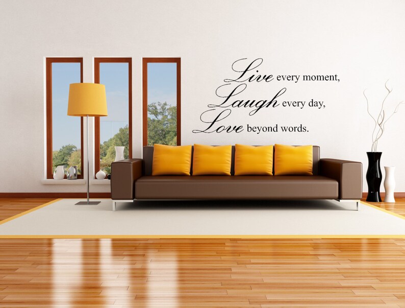 Live Laugh Love Quote Wall Decal Etsy
