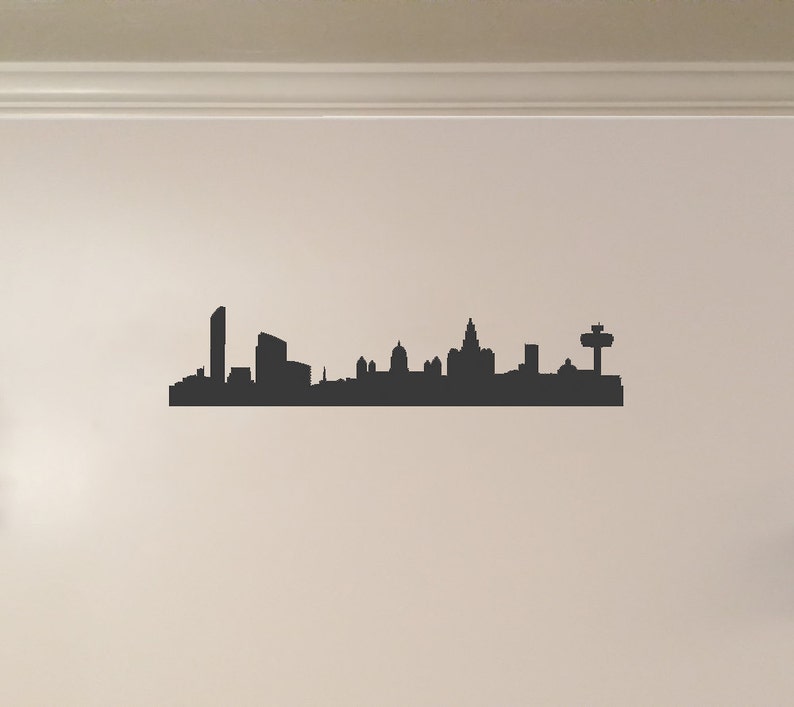 Liverpool England City Skyline Interior Wall Decal Sticker Etsy